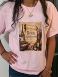 Pink Scroll Tee (Pink, Large)